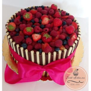 Ovocný dort s trubičkmi